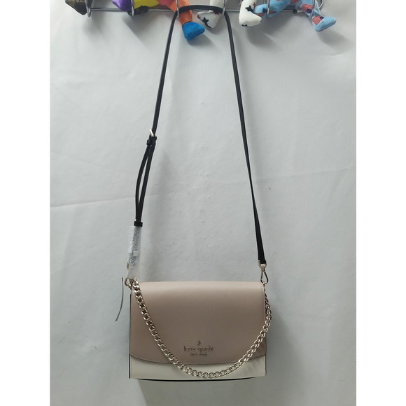 Kate Spade Carson Beige Leather Chain Strap Crossbody Bag - NWT $299 - Picture 1 of 16